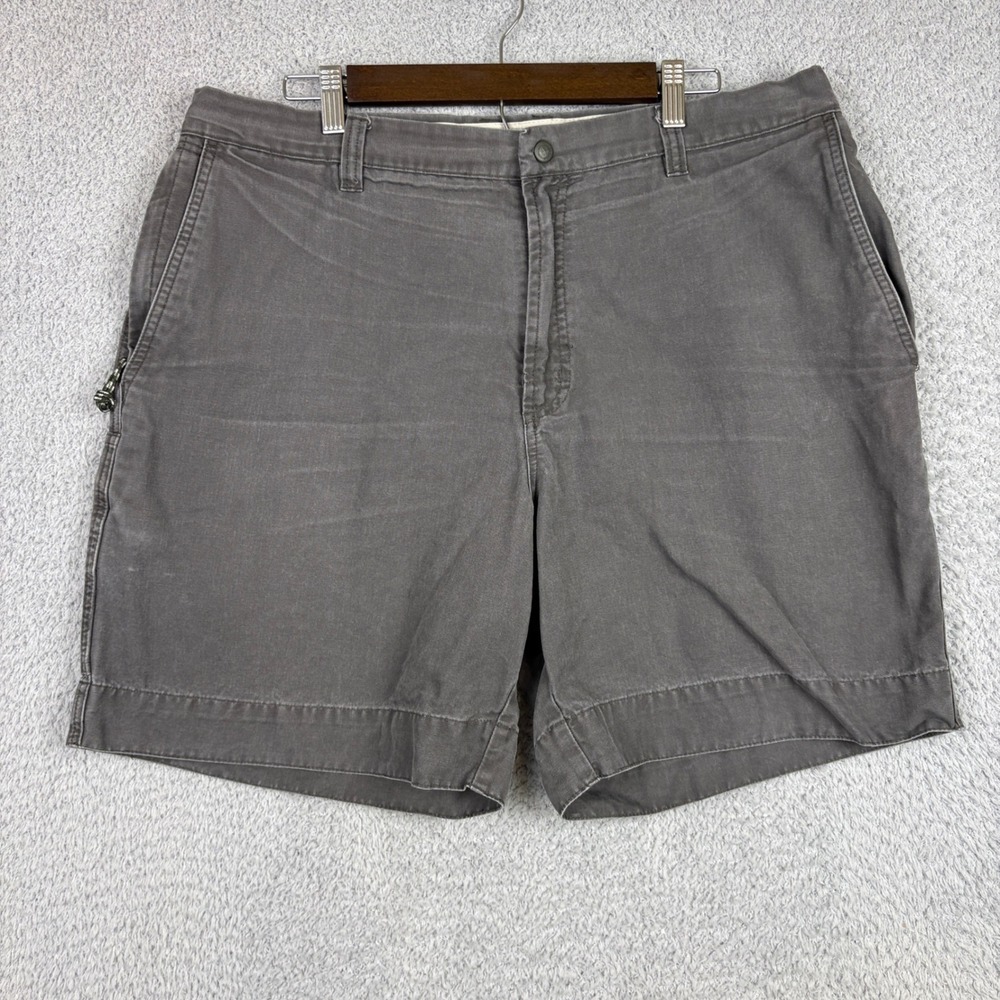 Columbia Shorts Mens 38 Gray Canvas Utility Cargo Pocket Faded Gorpcore Hiking